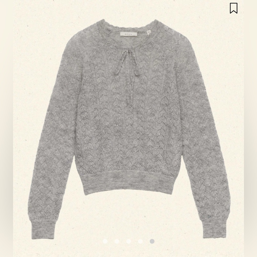 DÔEN Ophira Knit Sweater Heather Gray XS NWT - Picture 4 of 7